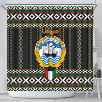 Kuwait Hawk of Quraish With Al Sadu Pattern Personalized Shower Curtain