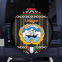 Kuwait Hawk of Quraish With Al Sadu Pattern Personalized Spare Tire Cover - Wonder Print Shop