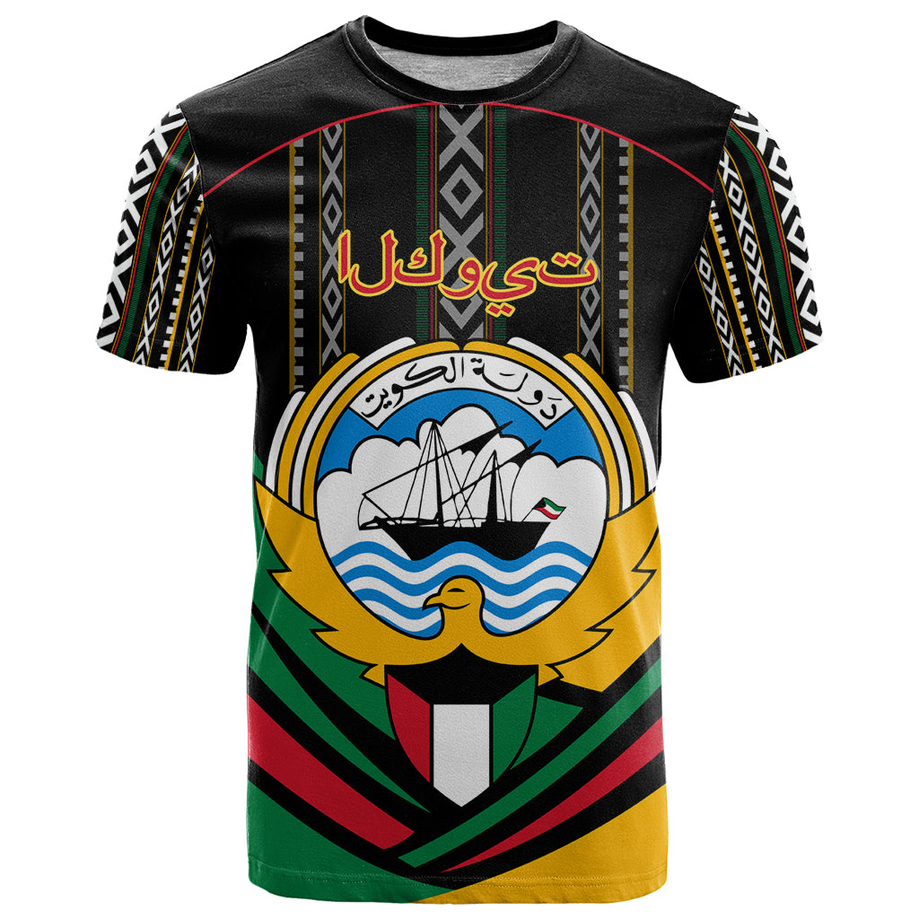 Kuwait Hawk of Quraish With Al Sadu Pattern Personalized T Shirt - Wonder Print Shop