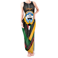 Kuwait Hawk of Quraish With Al Sadu Pattern Personalized Tank Maxi Dress - Wonder Print Shop