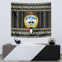 Kuwait Hawk of Quraish With Al Sadu Pattern Personalized Tapestry - Wonder Print Shop