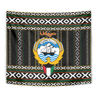 Kuwait Hawk of Quraish With Al Sadu Pattern Personalized Tapestry - Wonder Print Shop