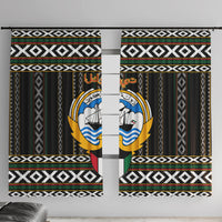 Kuwait Hawk of Quraish With Al Sadu Pattern Personalized Window Curtain - Wonder Print Shop