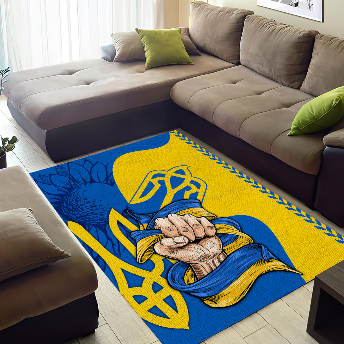 Ukraine Ukraine Folk Patterns Unity Day Personalized Area Rug LT9 - Wonder Print Shop