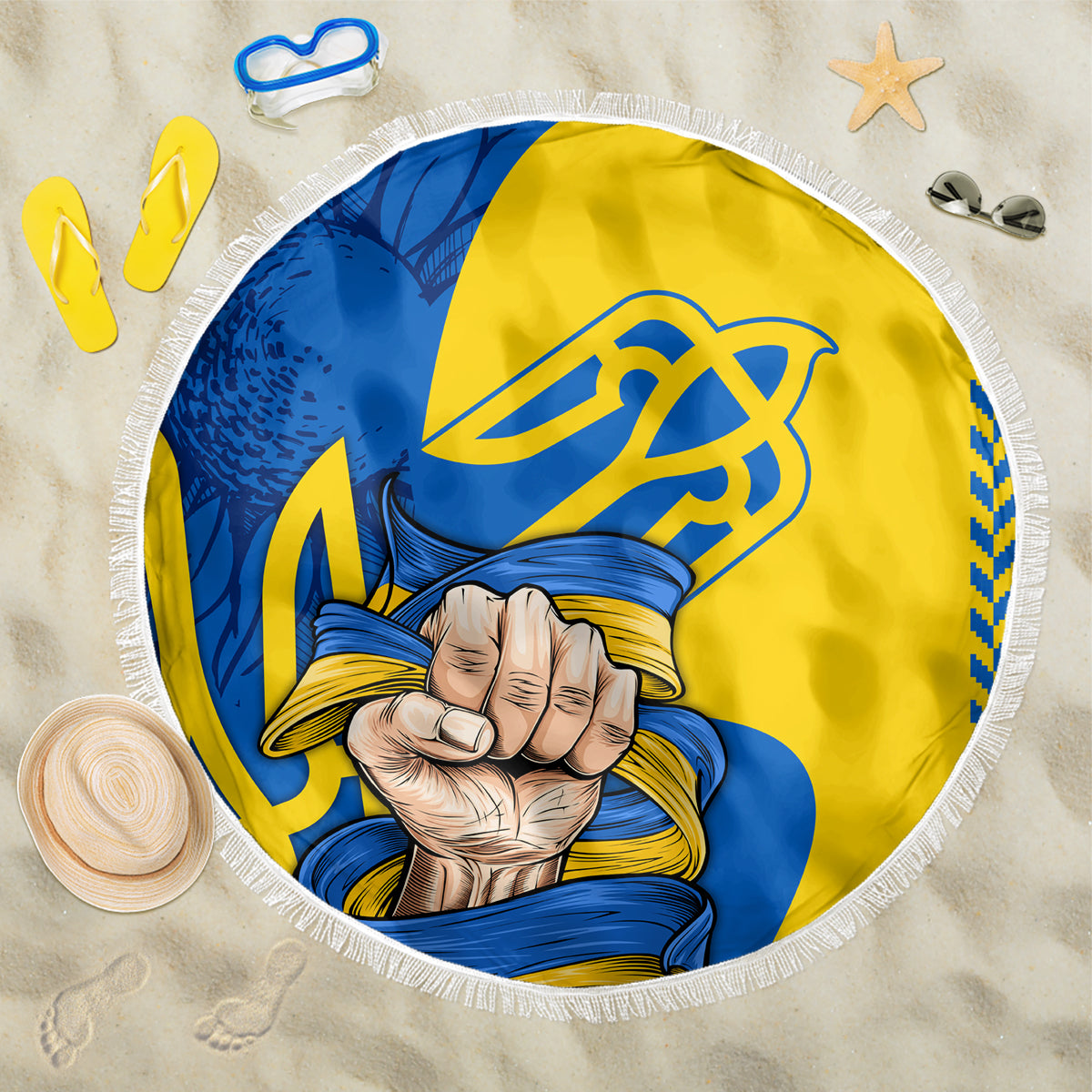 Ukraine Ukraine Folk Patterns Unity Day Personalized Beach Blanket LT9 - Wonder Print Shop