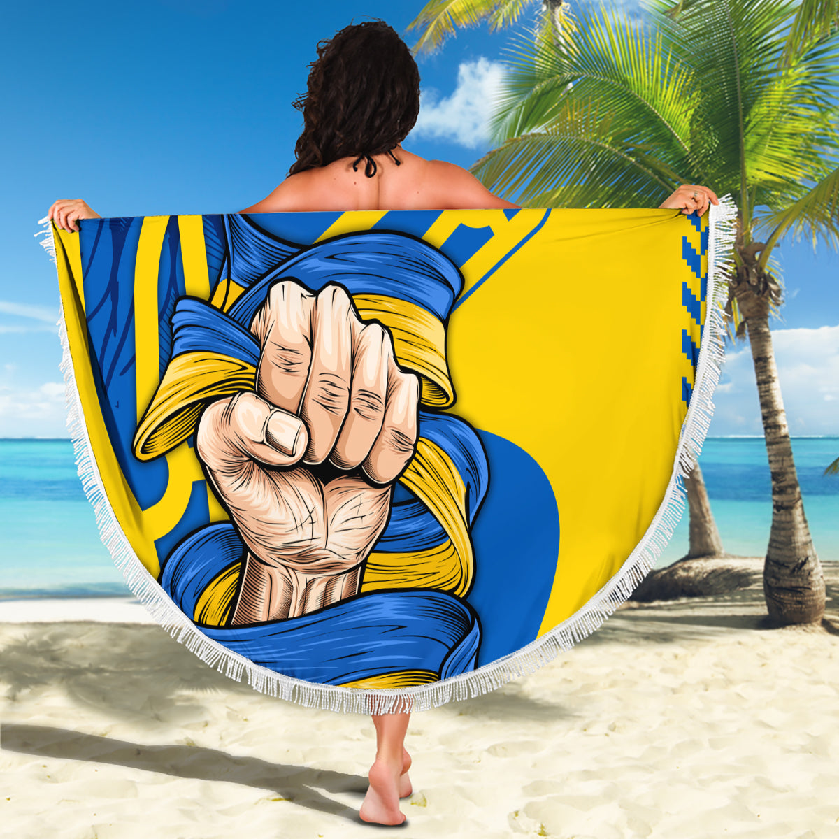 Ukraine Ukraine Folk Patterns Unity Day Personalized Beach Blanket LT9 - Wonder Print Shop