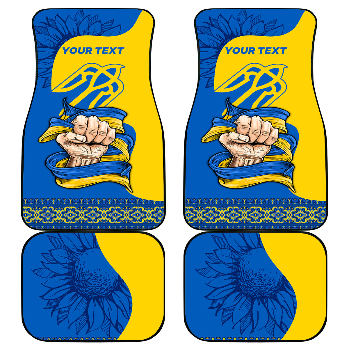 Ukraine Ukraine Folk Patterns Unity Day Personalized Car Mats LT9 - Wonder Print Shop