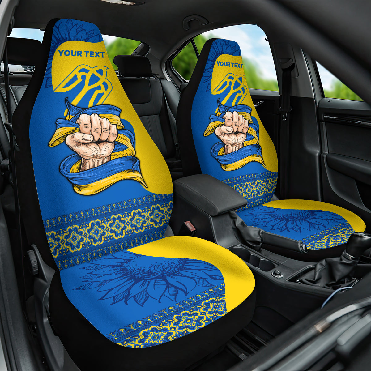 Ukraine Ukraine Folk Patterns Unity Day Personalized Car Seat Cover LT9 - Wonder Print Shop