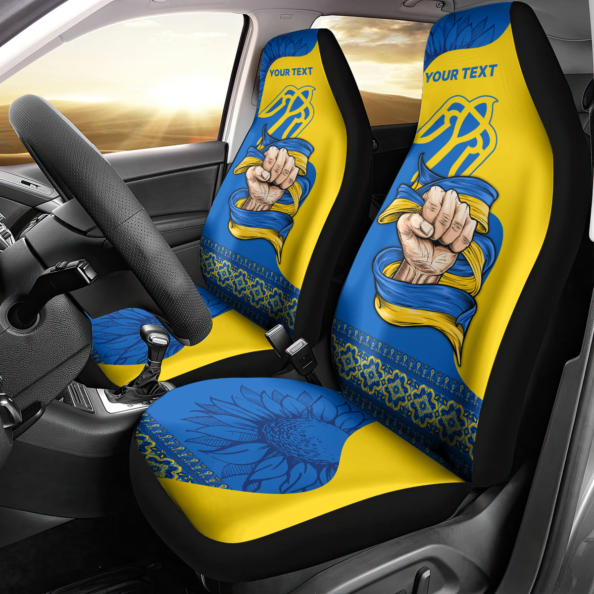 Ukraine Ukraine Folk Patterns Unity Day Personalized Car Seat Cover LT9 - Wonder Print Shop