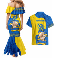 Ukraine Ukraine Folk Patterns Unity Day Personalized Couples Matching Mermaid Dress and Hawaiian Shirt LT9 - Wonder Print Shop