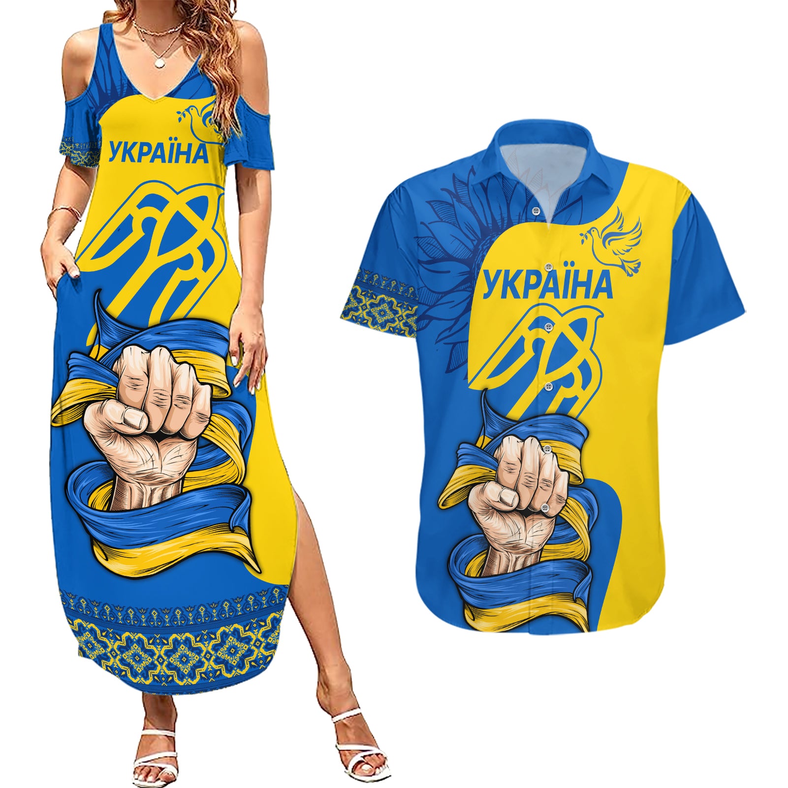 ukraine-ukraine-folk-patterns-unity-day-personalized-couples-matching-summer-maxi-dress-and-hawaiian-shirt