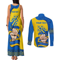 Ukraine Ukraine Folk Patterns Unity Day Personalized Couples Matching Tank Maxi Dress and Long Sleeve Button Shirt LT9 - Wonder Print Shop