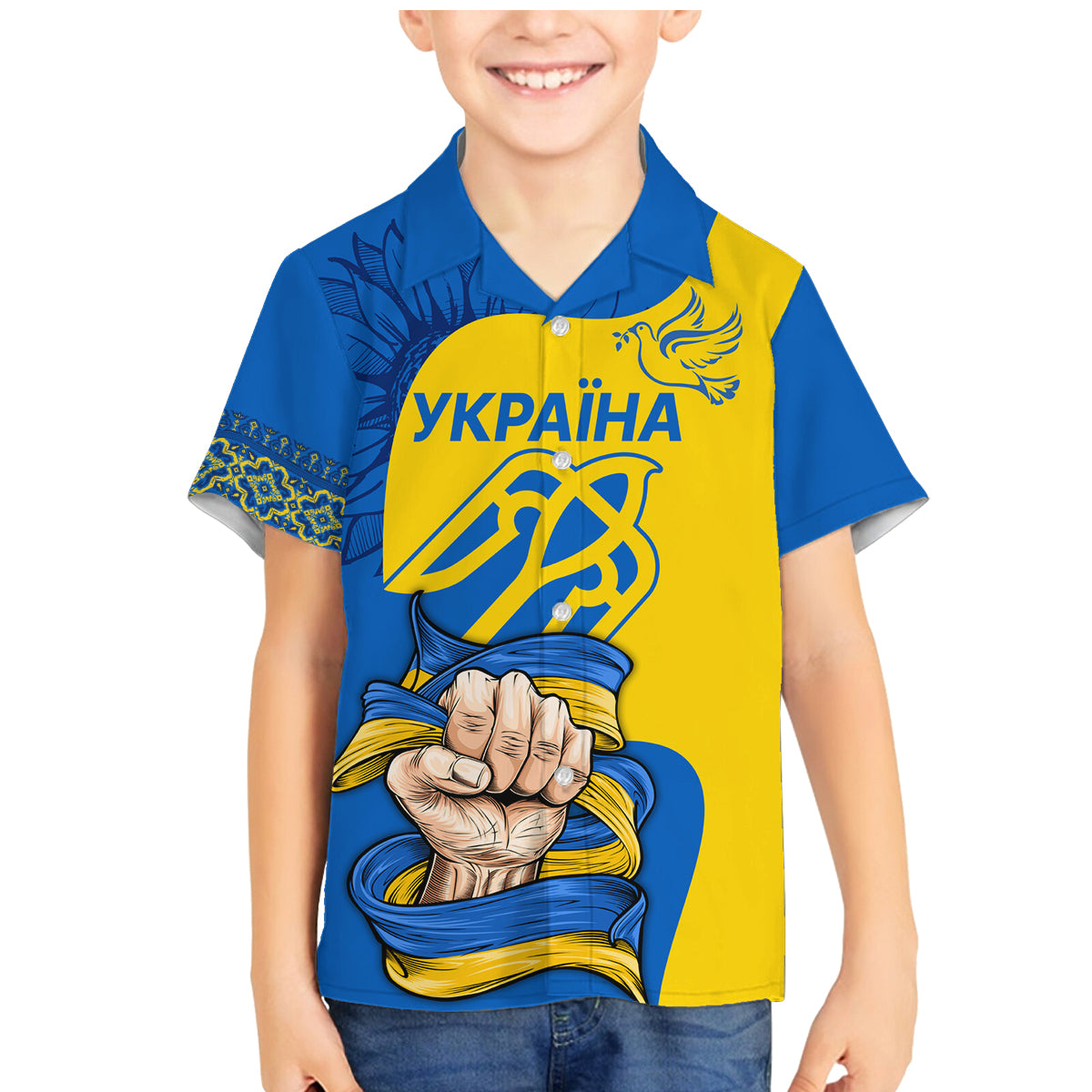 Ukraine Ukraine Folk Patterns Unity Day Personalized Family Matching Mermaid Dress and Hawaiian Shirt LT9 - Wonder Print Shop