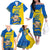 Ukraine Ukraine Folk Patterns Unity Day Personalized Family Matching Off Shoulder Long Sleeve Dress and Hawaiian Shirt - Wonder Print Shop