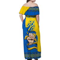 Ukraine Ukraine Folk Patterns Unity Day Personalized Family Matching Off Shoulder Maxi Dress and Hawaiian Shirt LT9 - Wonder Print Shop