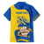 Ukraine Ukraine Folk Patterns Unity Day Personalized Family Matching Short Sleeve Bodycon Dress and Hawaiian Shirt - Wonder Print Shop
