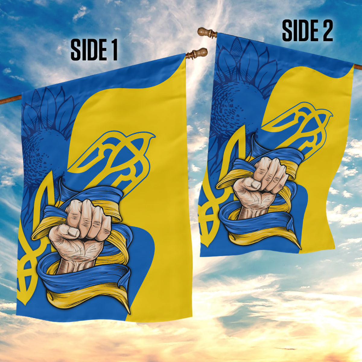 Ukraine Ukraine Folk Patterns Unity Day Personalized Garden Flag - Wonder Print Shop