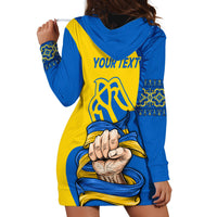 Ukraine Ukraine Folk Patterns Unity Day Personalized Hoodie Dress - Wonder Print Shop
