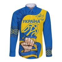 Ukraine Ukraine Folk Patterns Unity Day Personalized Long Sleeve Button Shirt - Wonder Print Shop