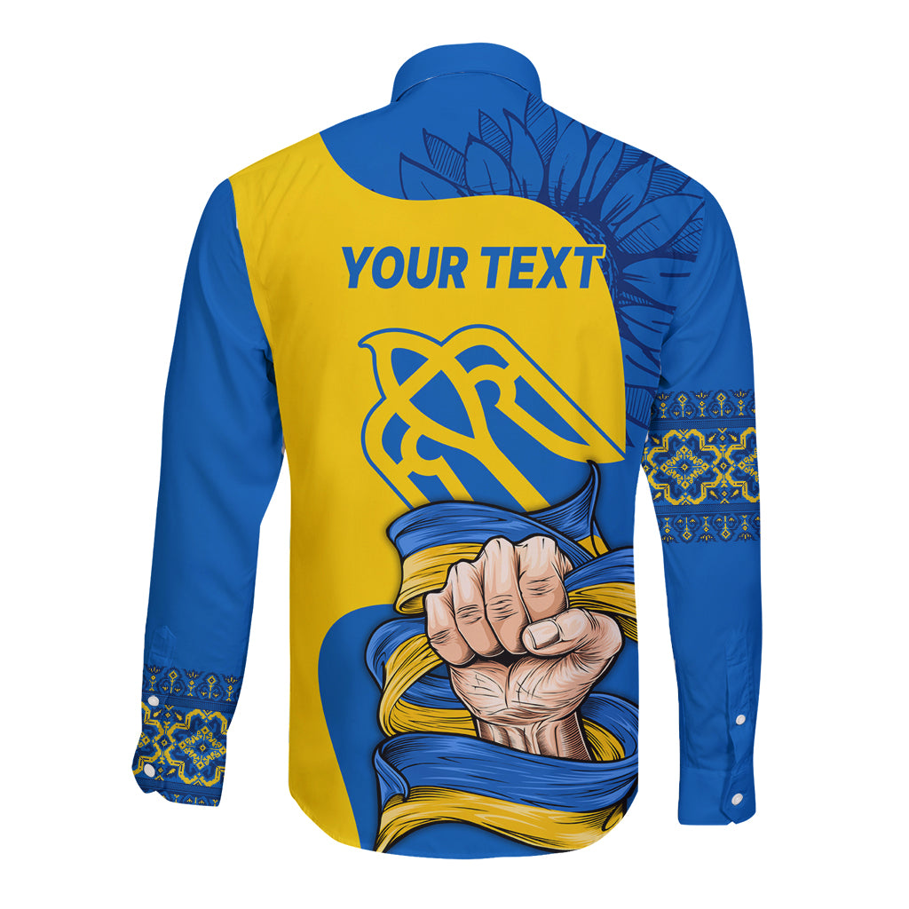 Ukraine Ukraine Folk Patterns Unity Day Personalized Long Sleeve Button Shirt - Wonder Print Shop