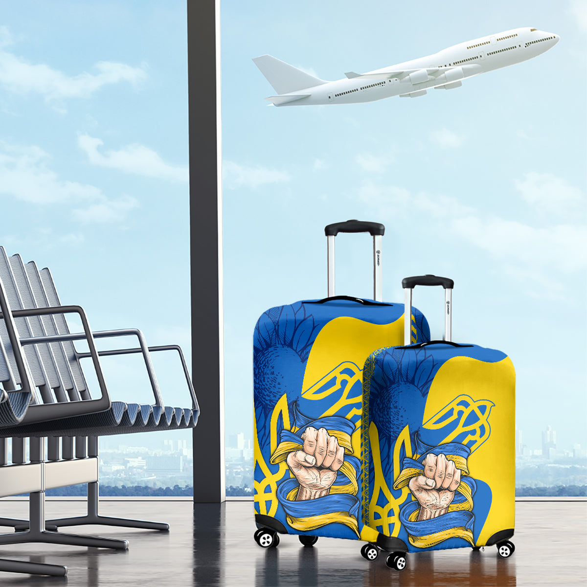 Ukraine Ukraine Folk Patterns Unity Day Personalized Luggage Cover - Wonder Print Shop