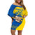 Ukraine Ukraine Folk Patterns Unity Day Personalized Off Shoulder Short Dress - Wonder Print Shop