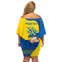 Ukraine Ukraine Folk Patterns Unity Day Personalized Off Shoulder Short Dress - Wonder Print Shop
