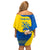 Ukraine Ukraine Folk Patterns Unity Day Personalized Off Shoulder Short Dress - Wonder Print Shop
