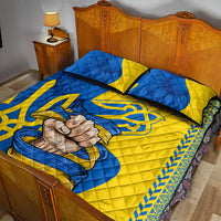 Ukraine Ukraine Folk Patterns Unity Day Personalized Quilt Bed Set - Wonder Print Shop