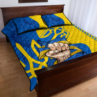Ukraine Ukraine Folk Patterns Unity Day Personalized Quilt Bed Set - Wonder Print Shop