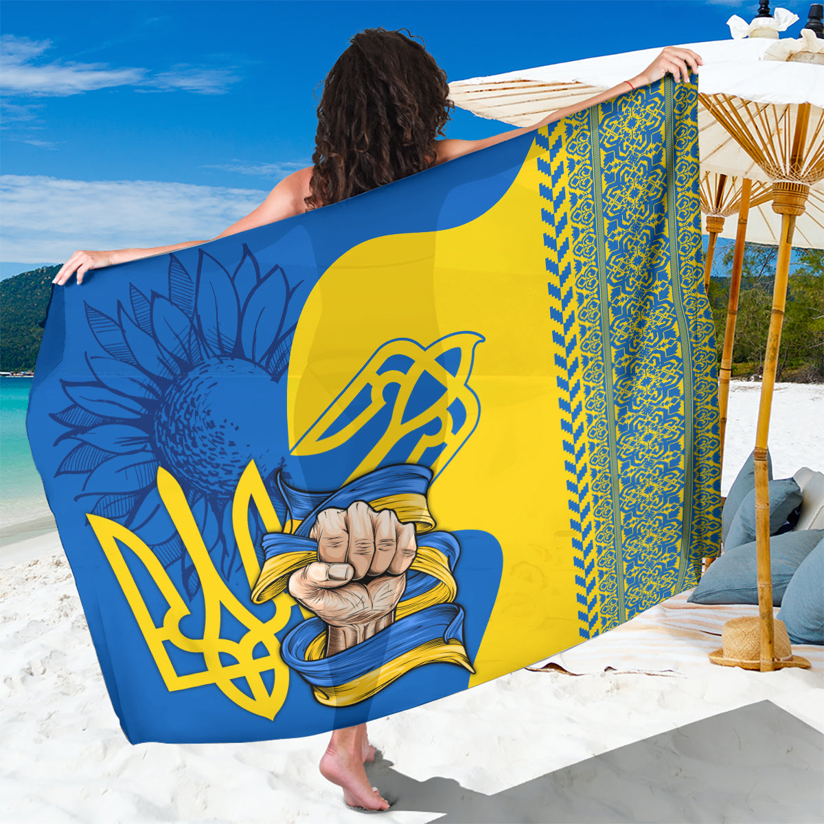 Ukraine Ukraine Folk Patterns Unity Day Personalized Sarong - Wonder Print Shop