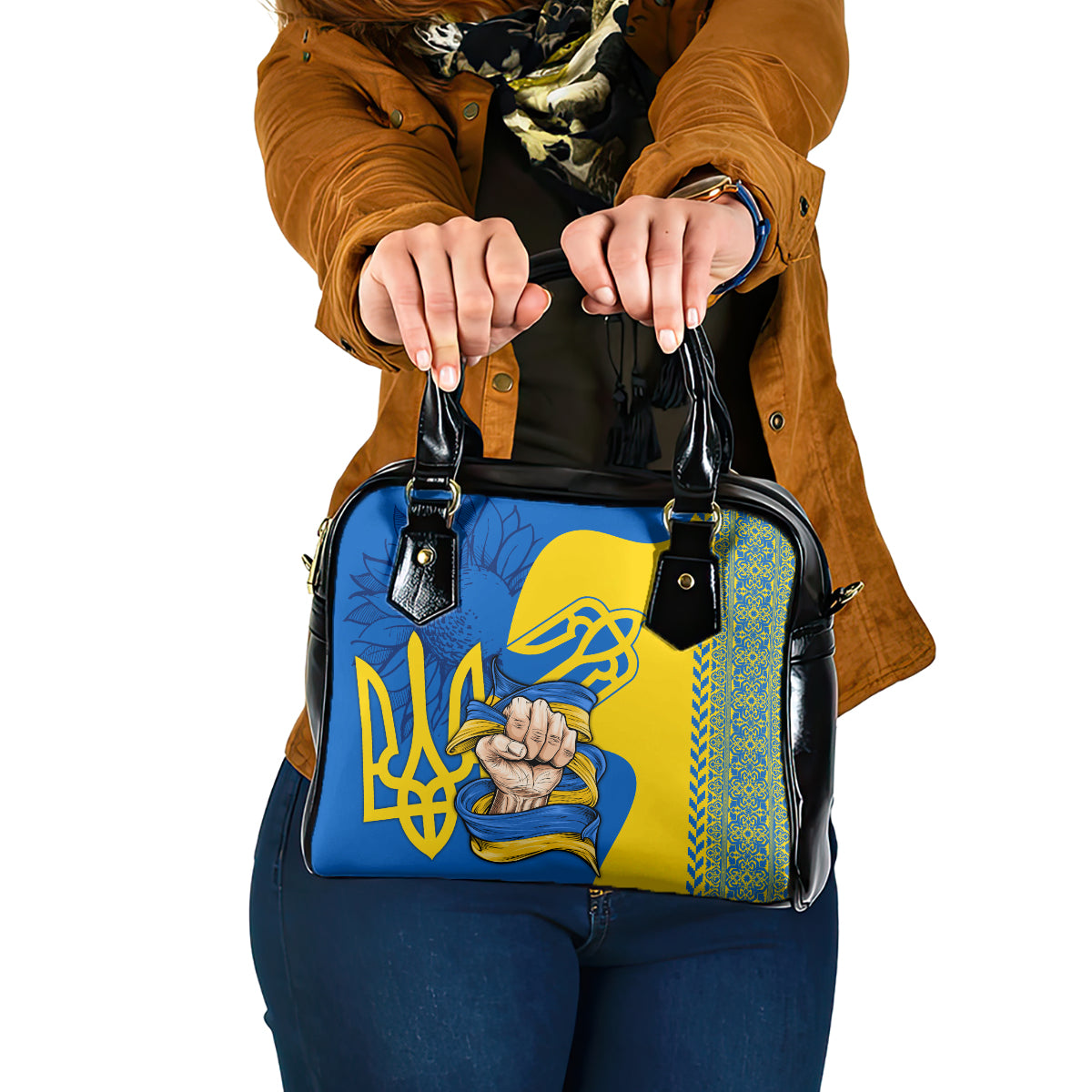 Ukraine Ukraine Folk Patterns Unity Day Personalized Shoulder Handbag
