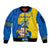 Ukraine Ukraine Folk Patterns Unity Day Personalized Sleeve Zip Bomber Jacket - Wonder Print Shop