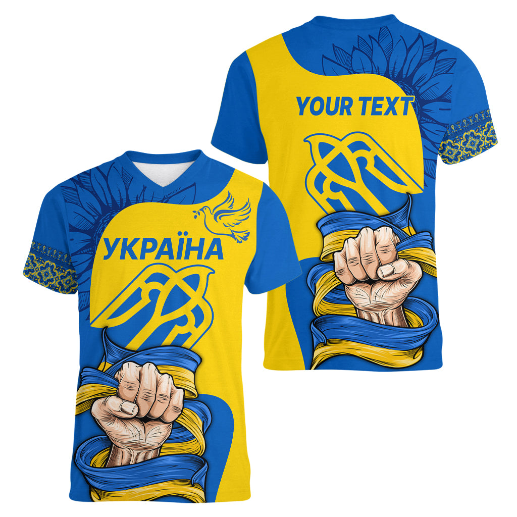 Ukraine Ukraine Folk Patterns Unity Day Personalized Women V Neck T Shirt - Wonder Print Shop