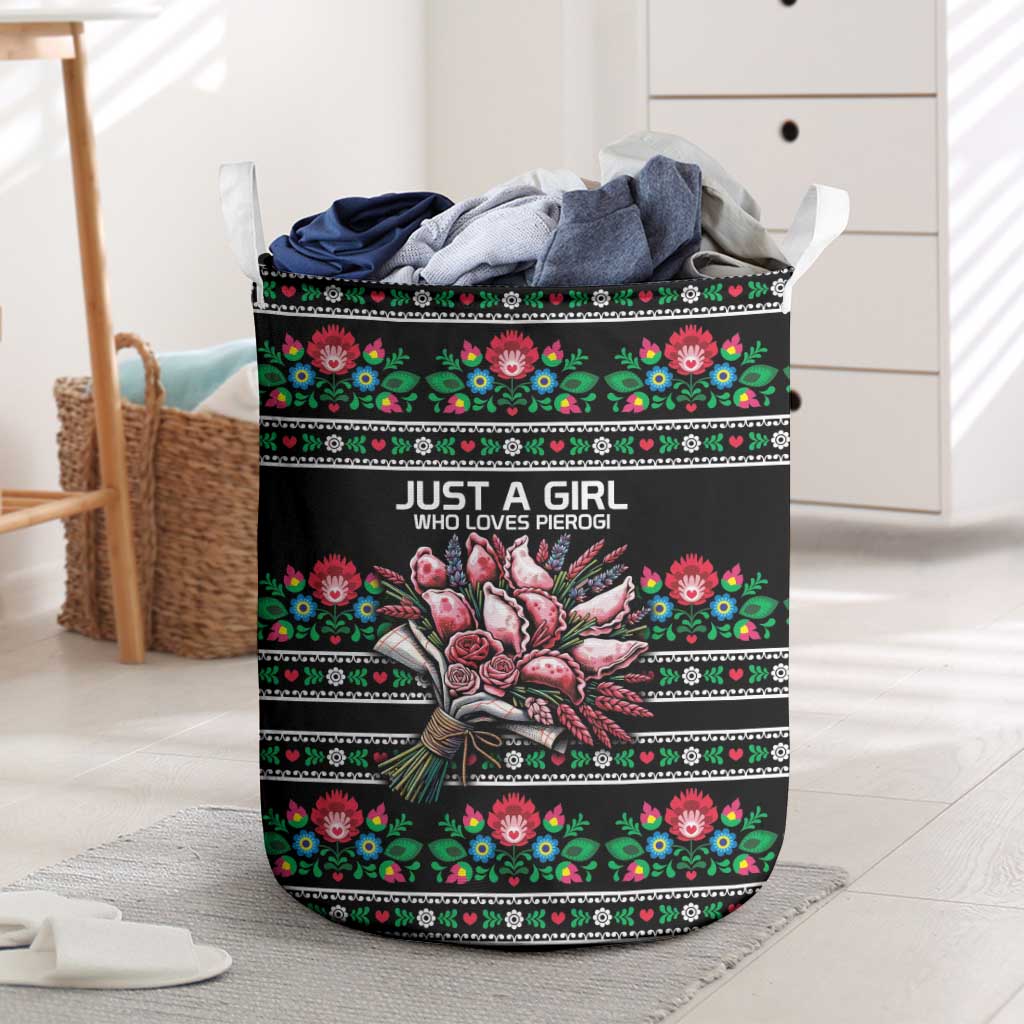 Pink Pierogi Flowers Over Dumplings Laundry Basket