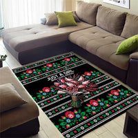 Pink Pierogi Flowers Over Dumplings Area Rug