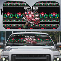 Pink Pierogi Flowers Over Dumplings Auto Sun Shade