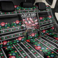 Pink Pierogi Flowers Over Dumplings Back Car Seat Cover