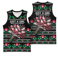 Pink Pierogi Flowers Over Dumplings Basketball Jersey