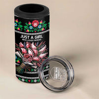 Pink Pierogi Flowers Over Dumplings 4 in 1 Can Cooler Tumbler