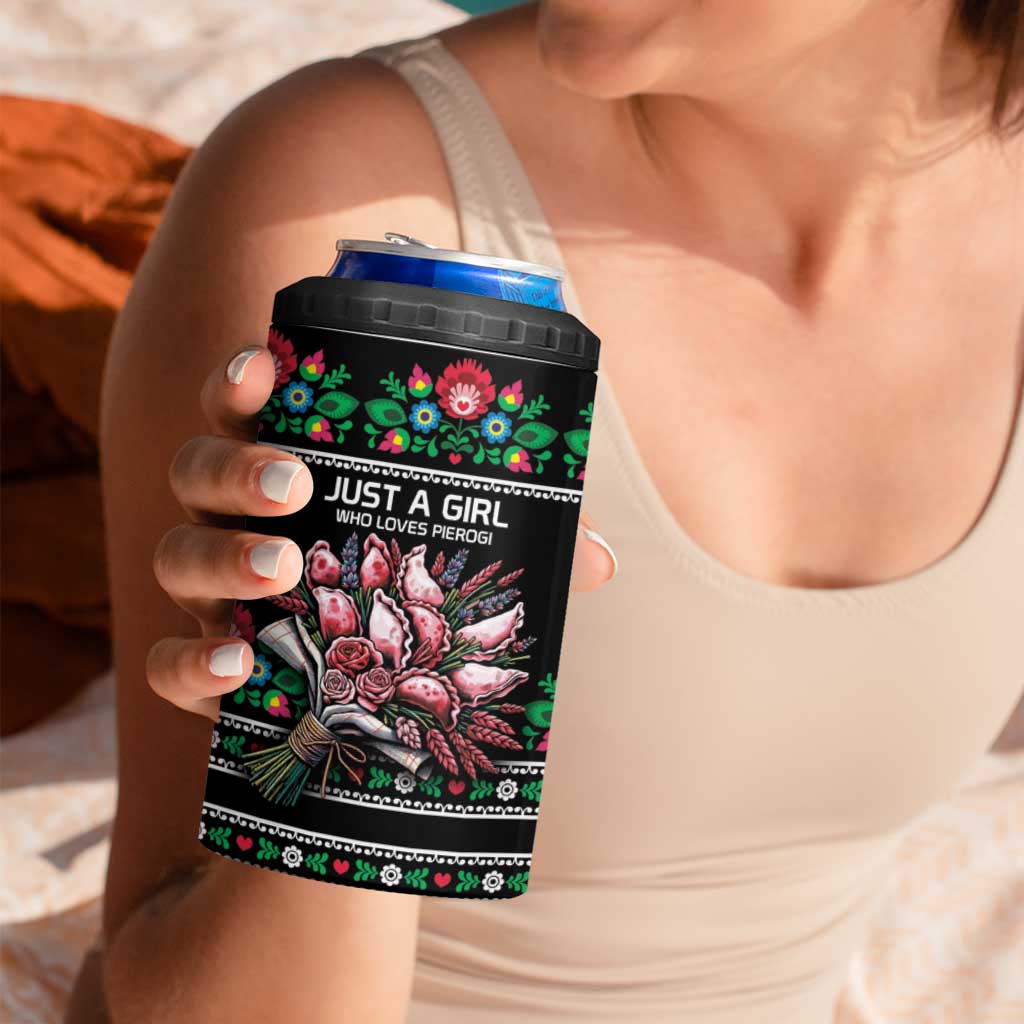 Pink Pierogi Flowers Over Dumplings 4 in 1 Can Cooler Tumbler