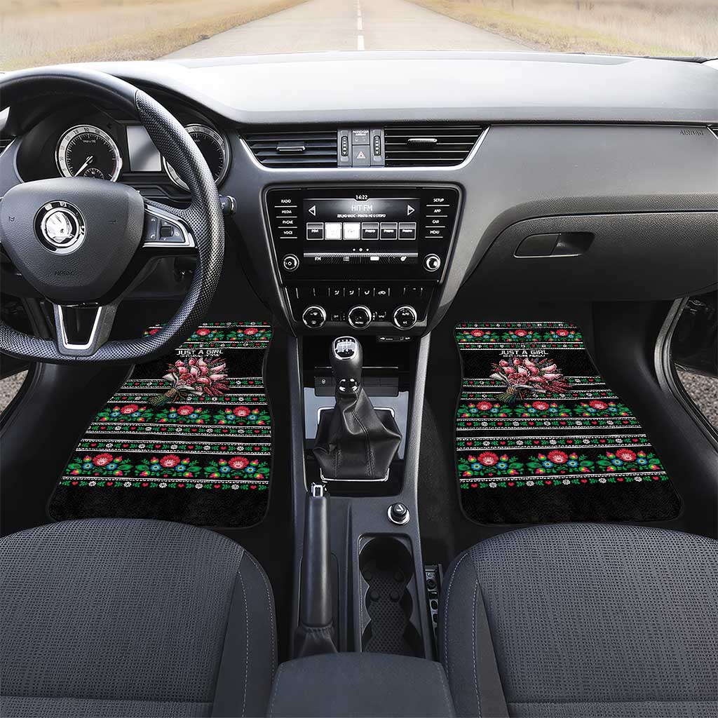 Pink Pierogi Flowers Over Dumplings Car Mats