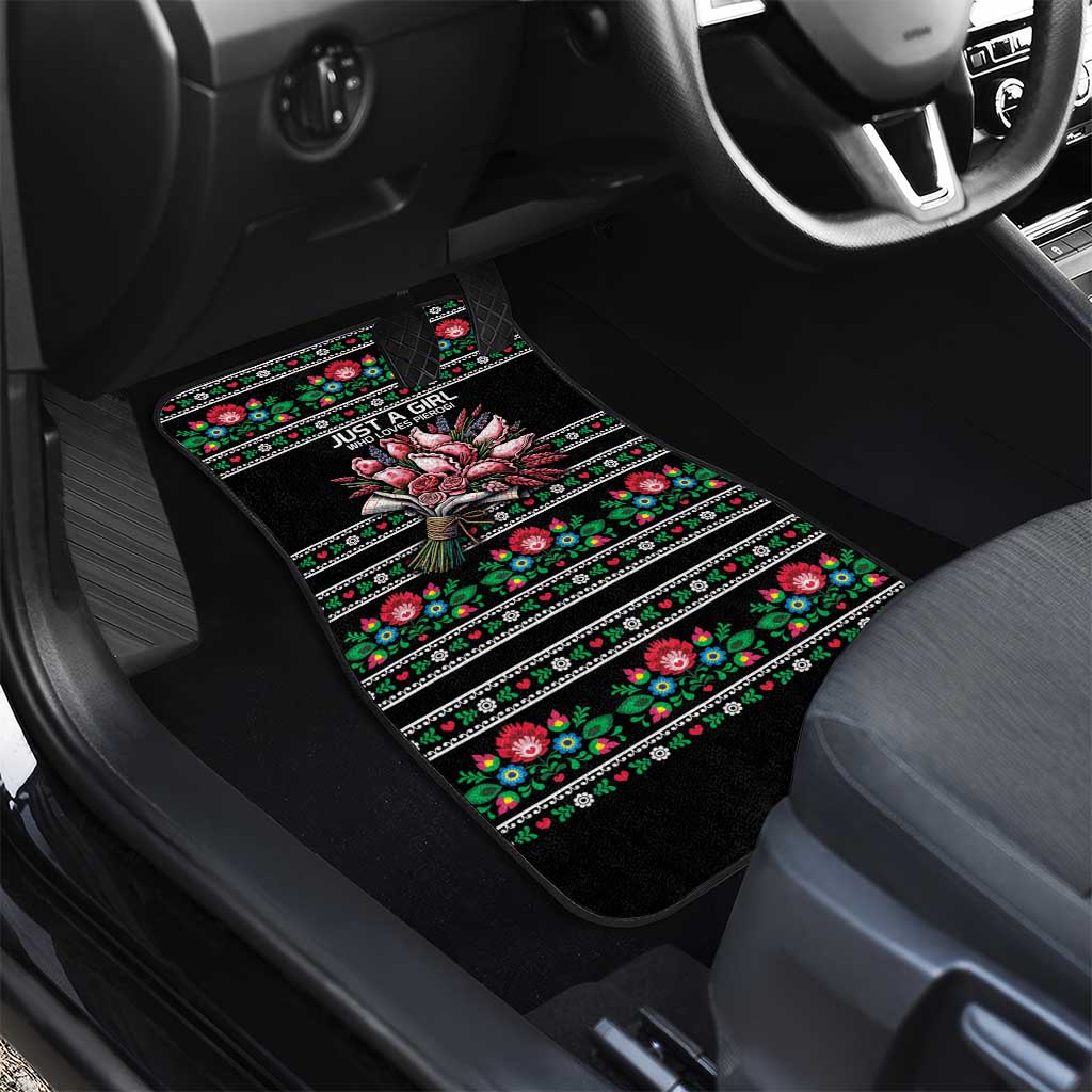 Pink Pierogi Flowers Over Dumplings Car Mats