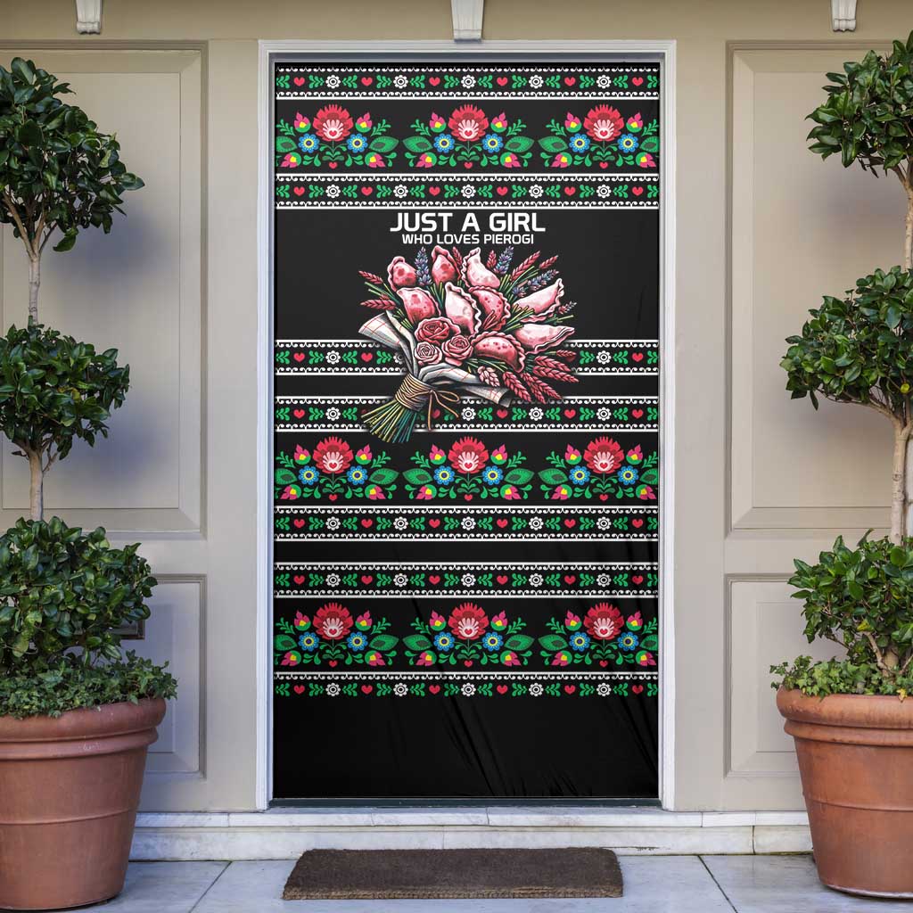 Pink Pierogi Flowers Over Dumplings Door Cover