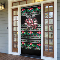 Pink Pierogi Flowers Over Dumplings Door Cover