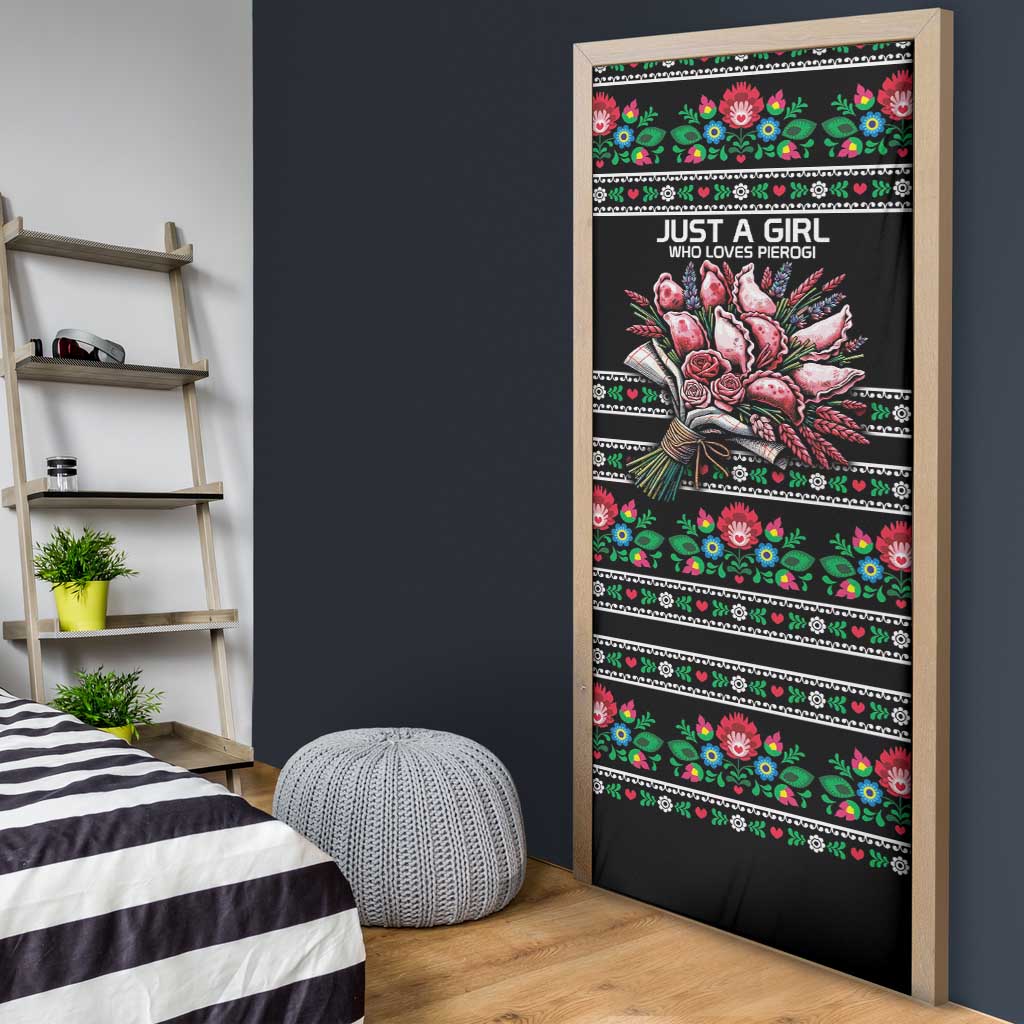 Pink Pierogi Flowers Over Dumplings Door Cover