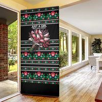Pink Pierogi Flowers Over Dumplings Door Cover