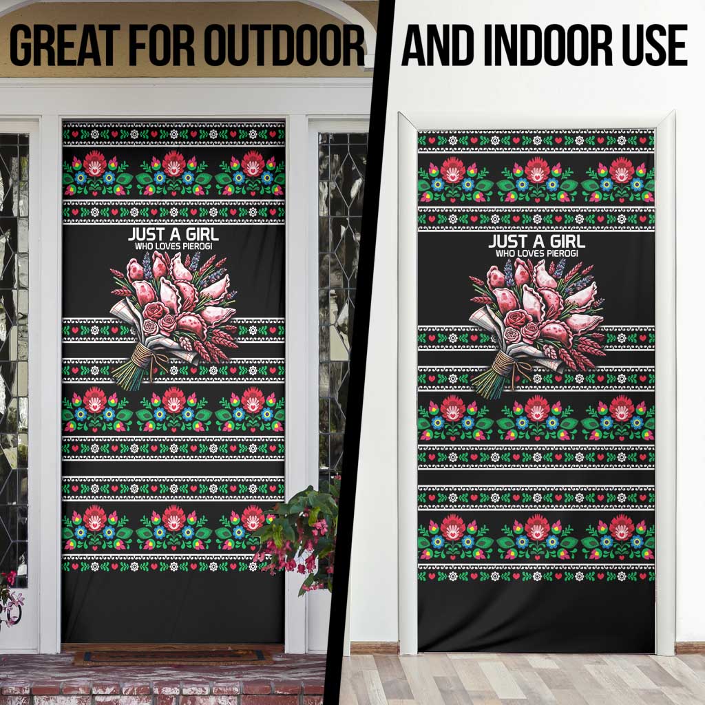 Pink Pierogi Flowers Over Dumplings Door Cover