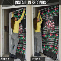 Pink Pierogi Flowers Over Dumplings Door Cover