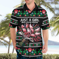 Pink Pierogi Flowers Over Dumplings Hawaiian Shirt